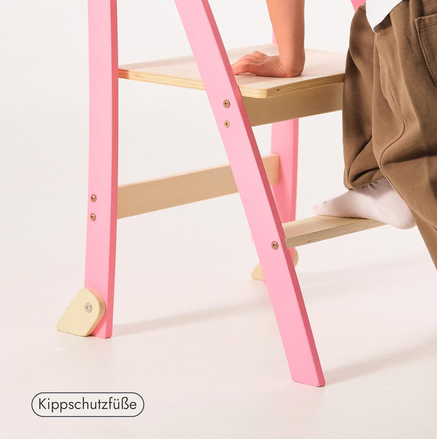 Faltbare Lernleiter für Kinder, Rosa Slim