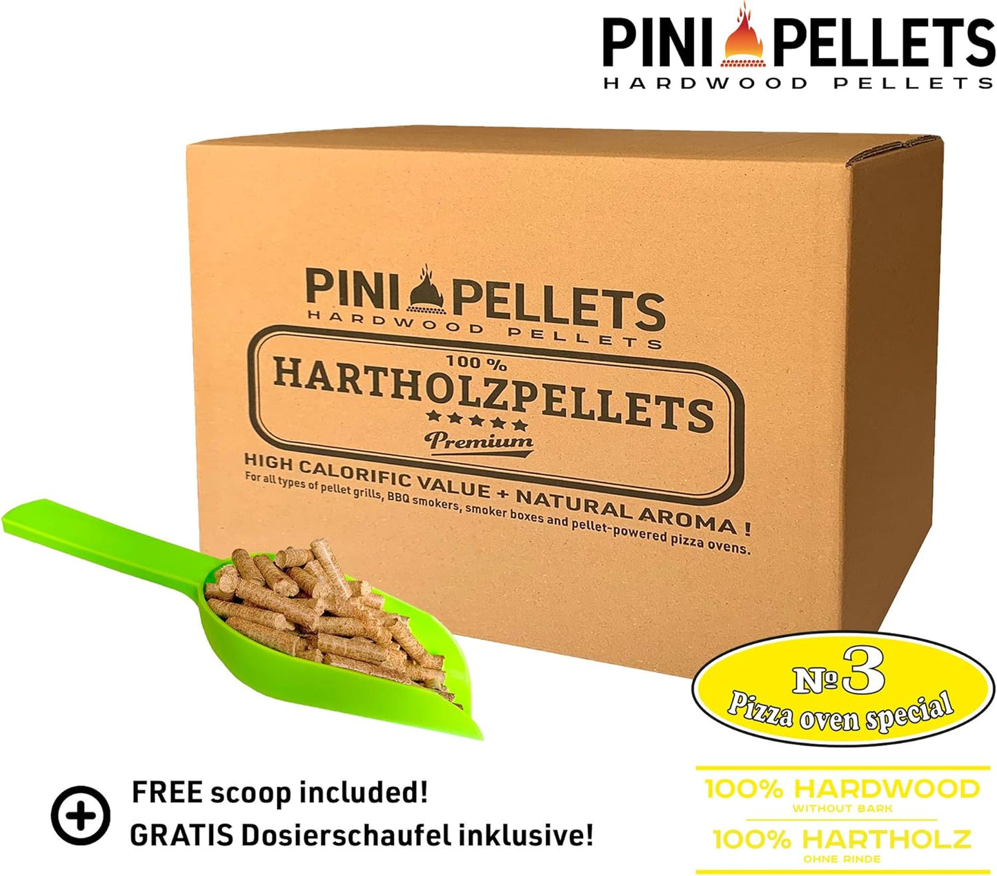 Hartholz Pellets für Pizzaöfen (10 kg)