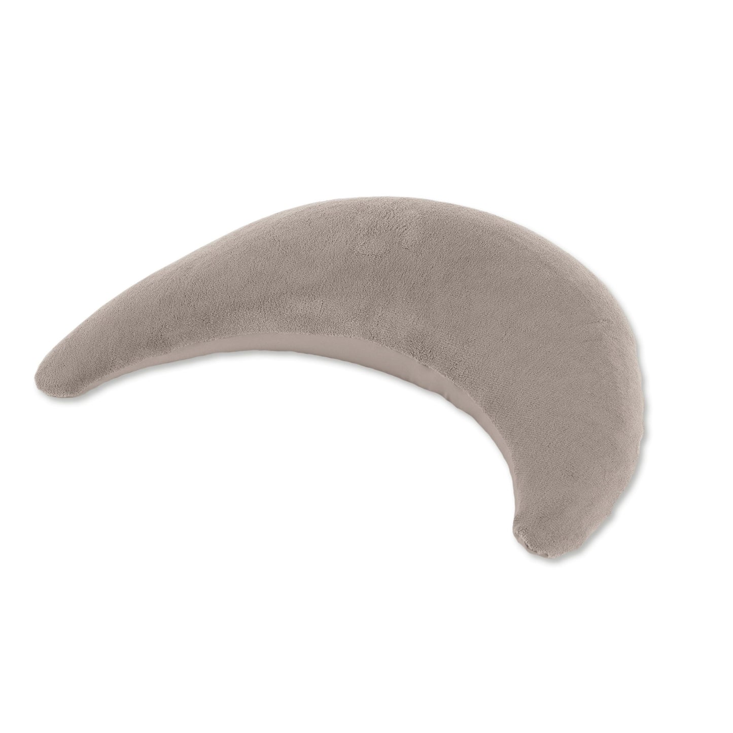 Ergonomisches Plüschmond-Stillkissen, Taupe