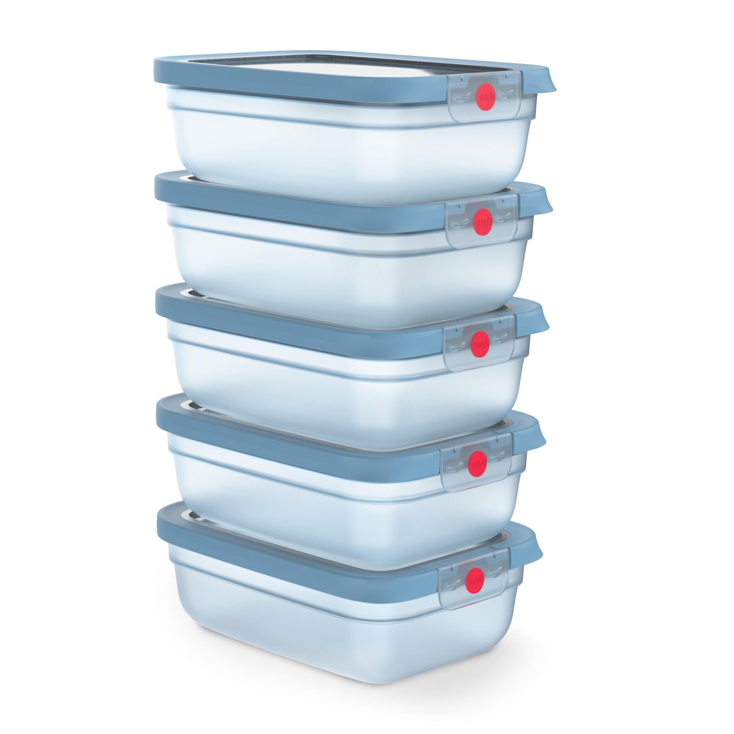 oneClick Frischhaltedosen, Set 5 (1,2L) Blau