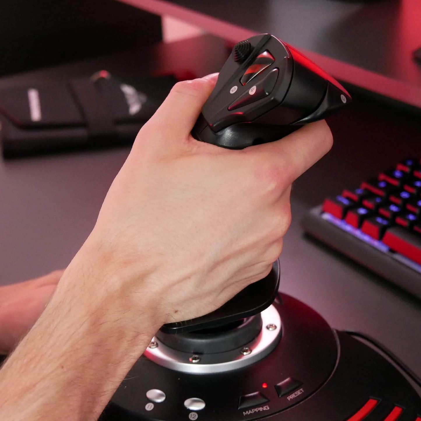 T.Flight Stick X Joystick mit Schubhebel und Rudersteuerung, T.Flight Stick X