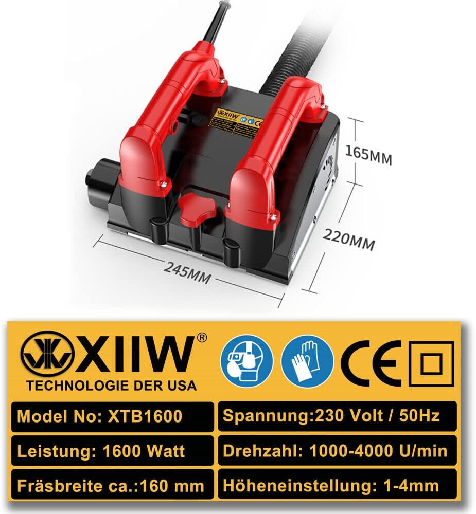 XTB1600 Walzenfräse, Walzenfräse mit XTB-32W Fräser