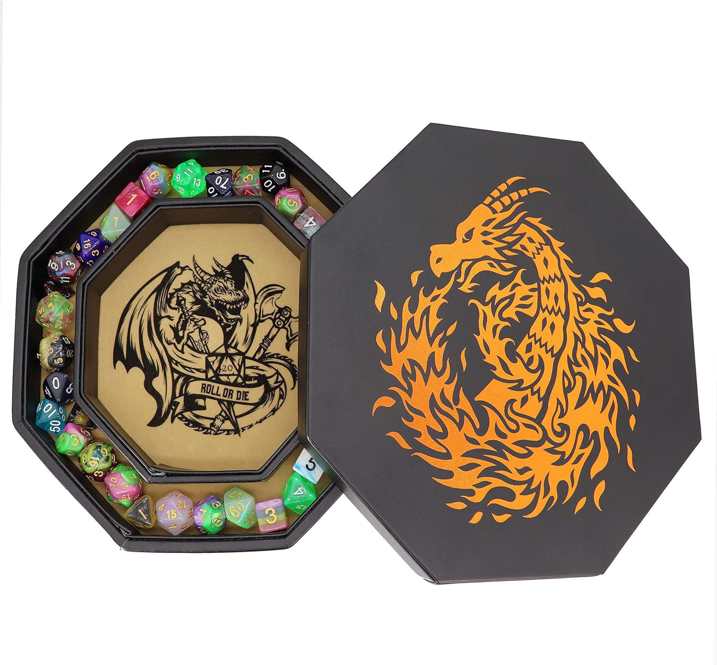 Fire Dragon Würfelschale mit Deckel, Chromatic
