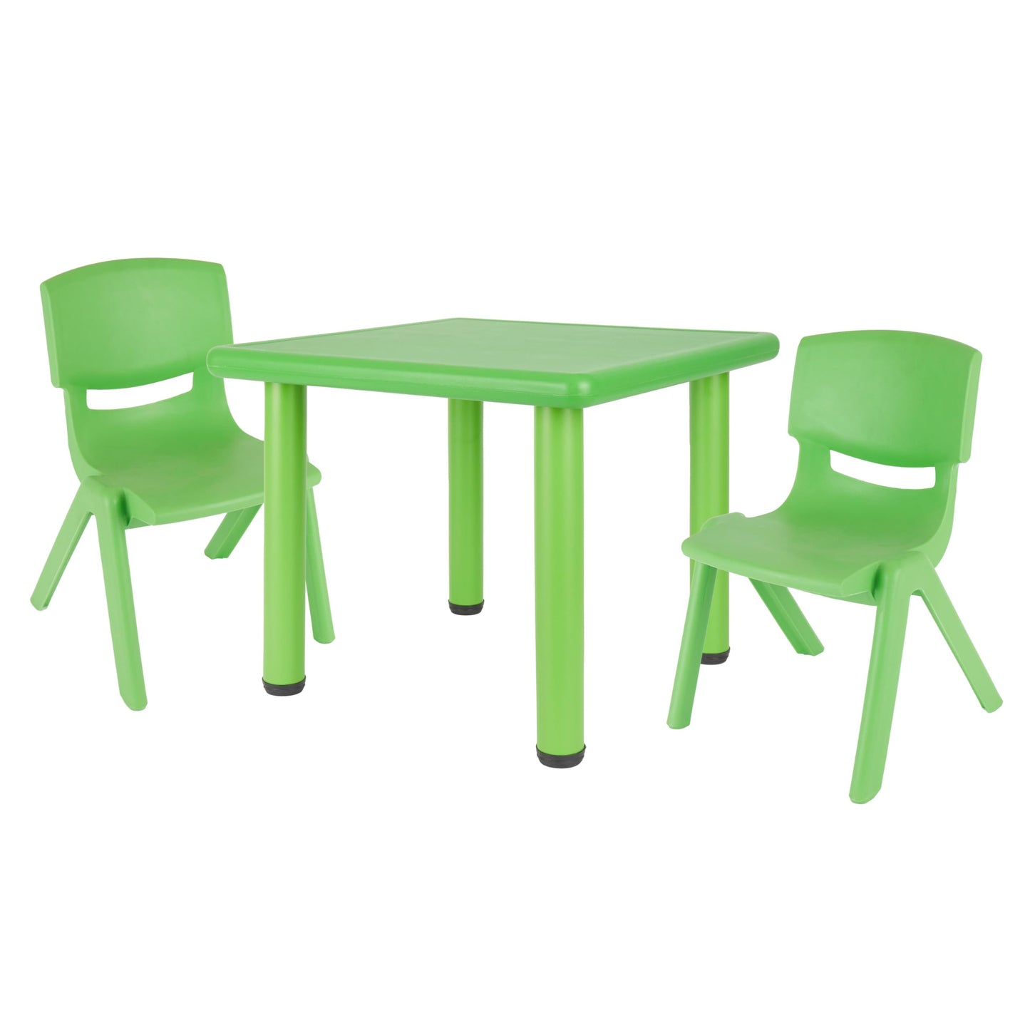 Kindertisch-Set mit 2 Stühlen, Grün & Grün