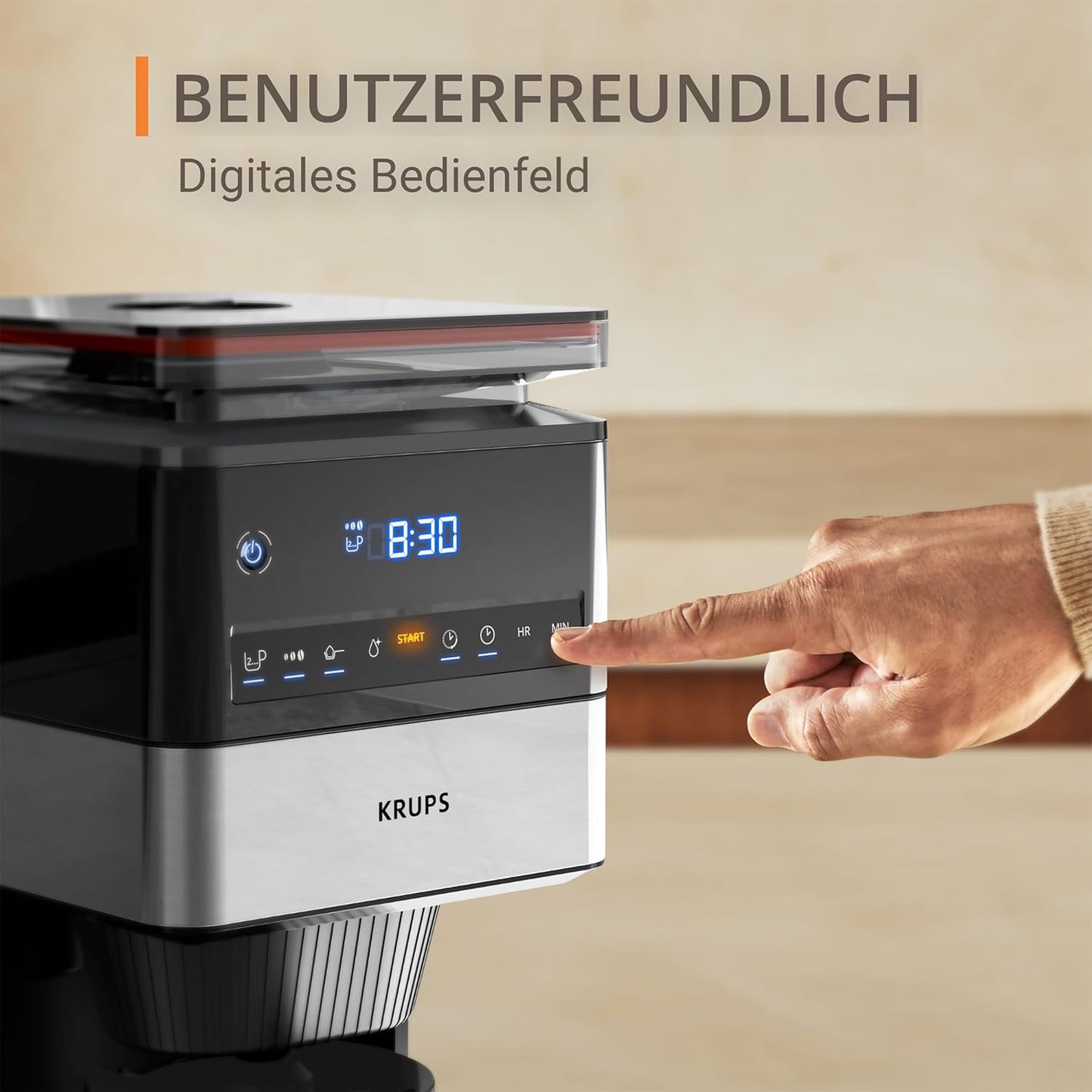 Grind Aroma XL Filterkaffeemaschine, Schwarz/Edelstahl 1,5 L
