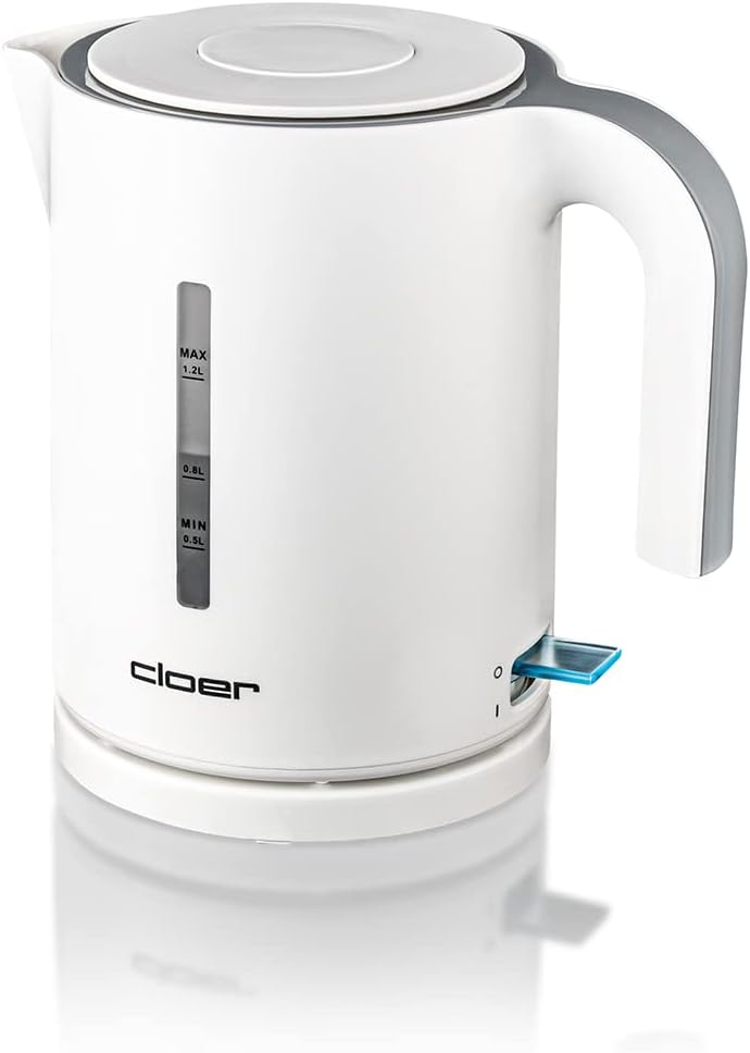 Wasserkocher 1,2L mit Trockengehschutz, Weiss ; 1.2Liter