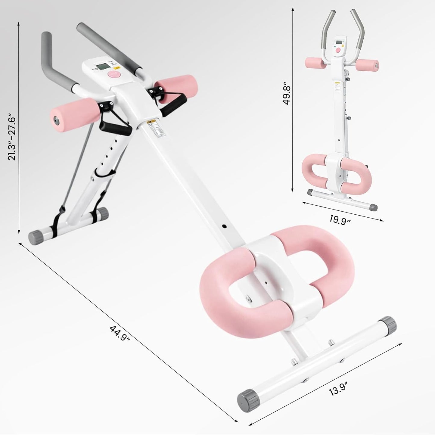 Faltbares Bauchmuskelgerät für Zuhause, Rosa