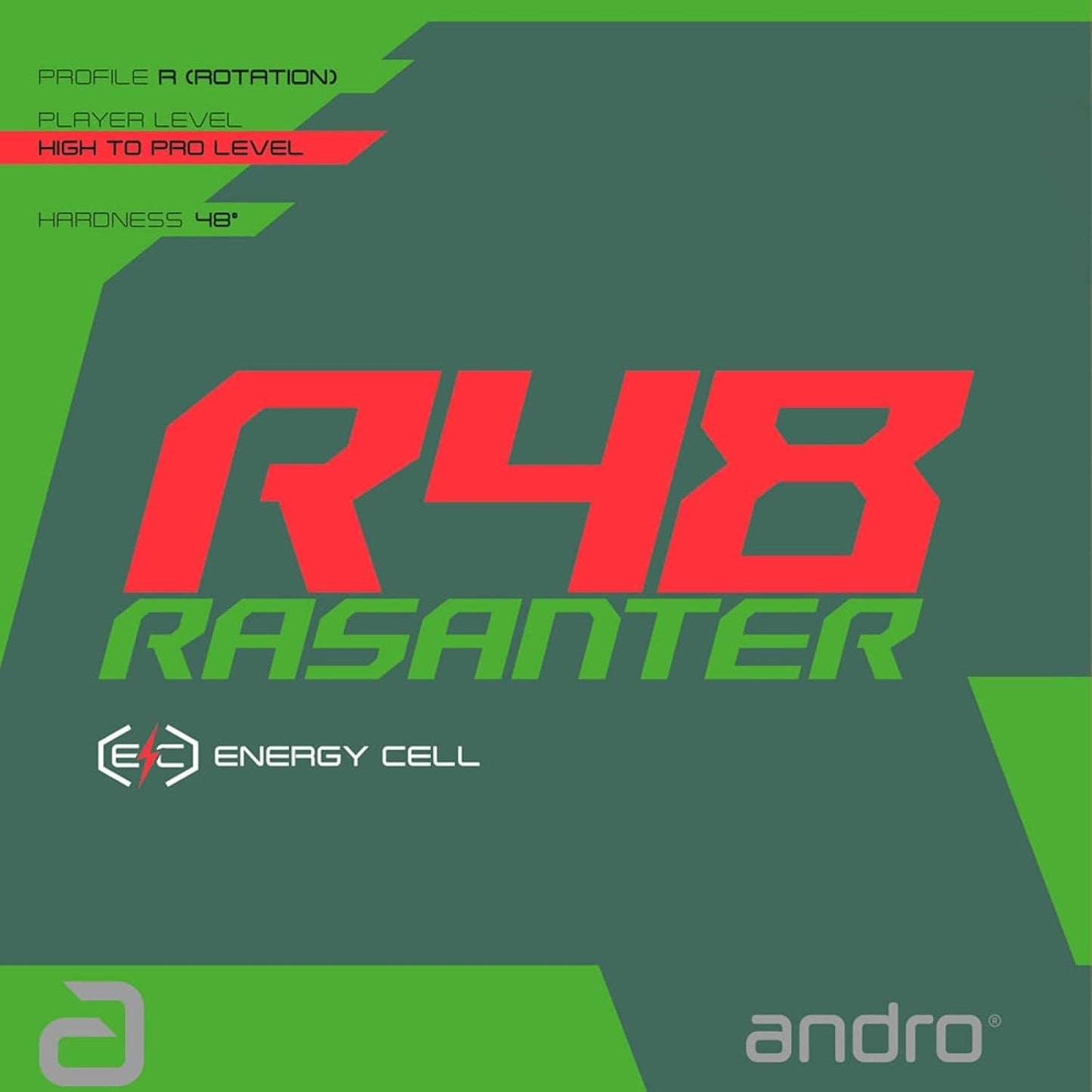 Tischtennisbelag Rasanter R 48, 2,3 mm, Grün 2,3 mm