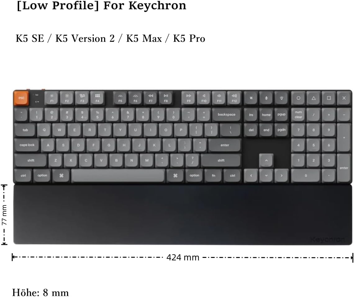 Handballenauflage für Keychron K5 Low Profile, Low Profile