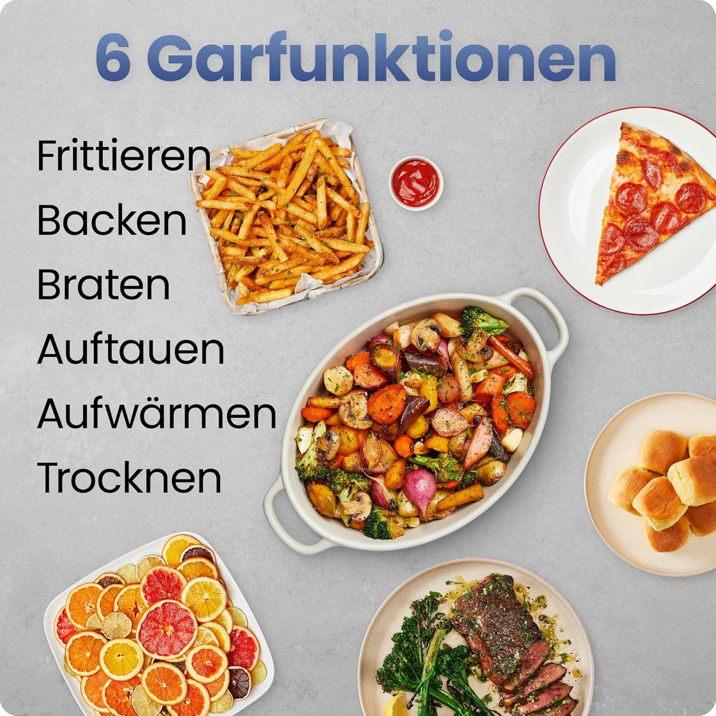 Heissluftfritteuse TurboFry, Schwarz