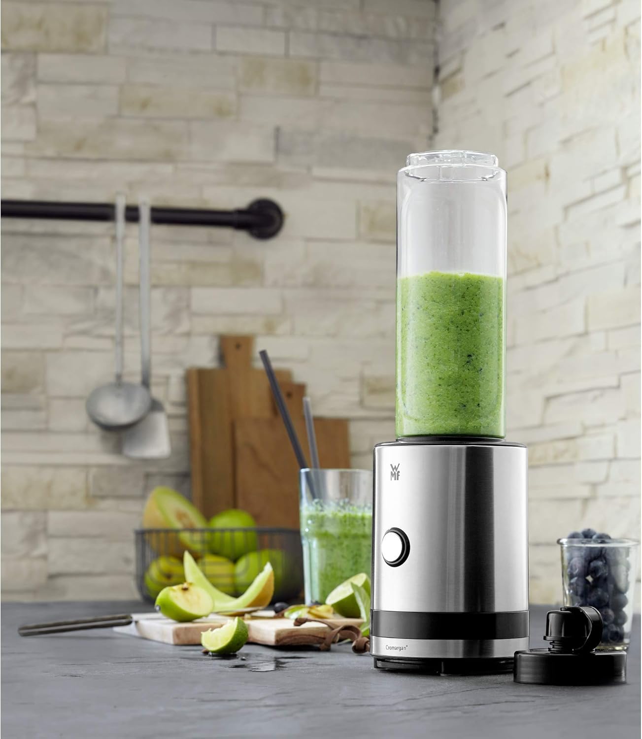 Smoothie-to-go Mixer mit Trinkbehältern, 0,6l Edelstahl