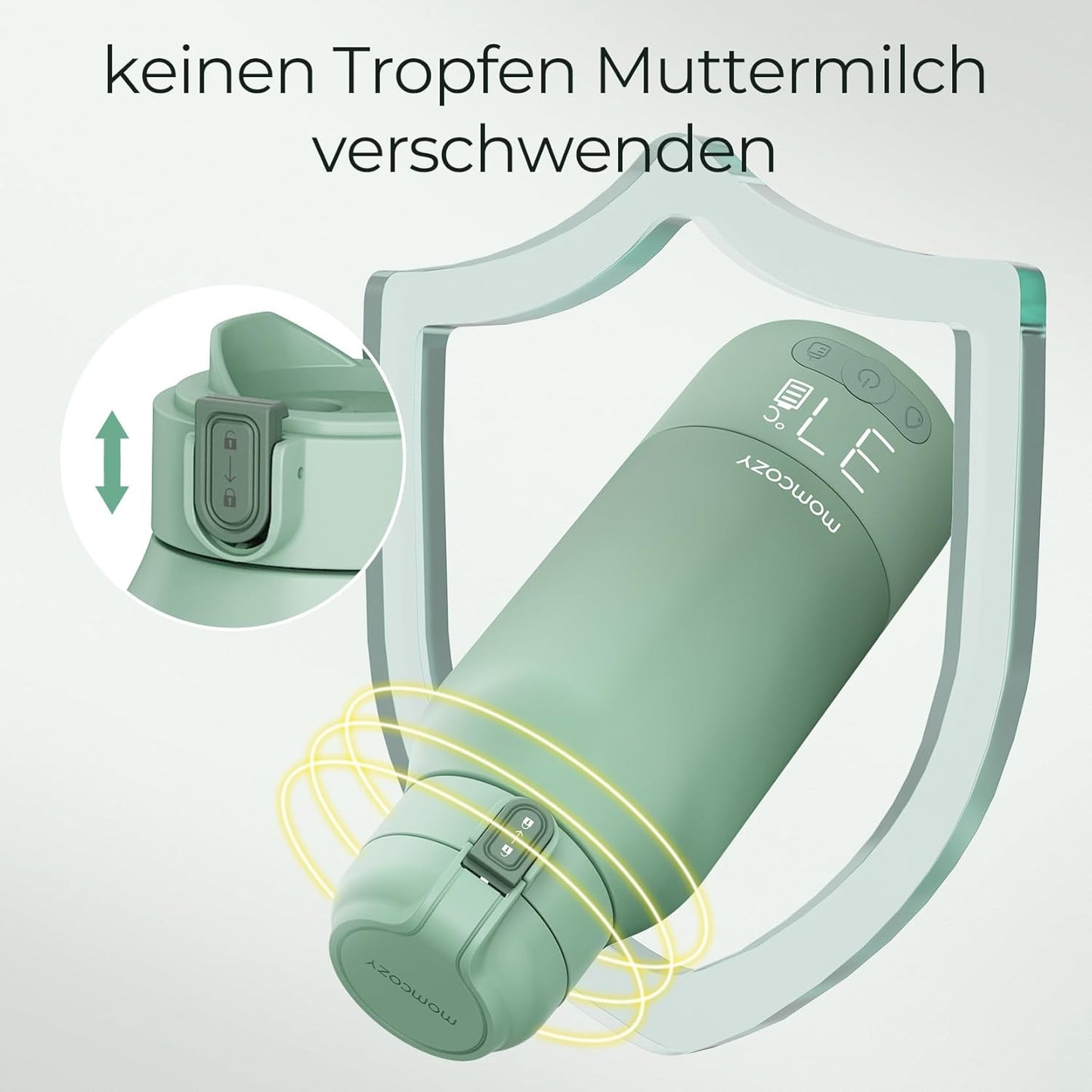 Tragbarer Flaschenwärmer, Grün