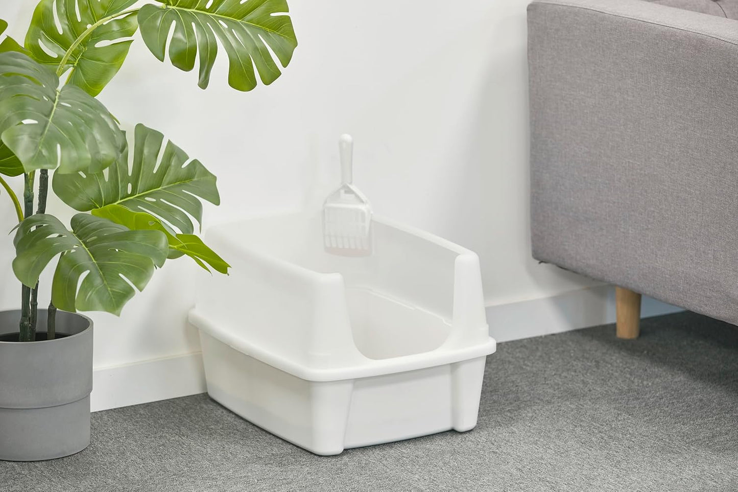2er-Set Katzentoilette CLH-12, Weiss Standard - 2-Piece Set - High Wall