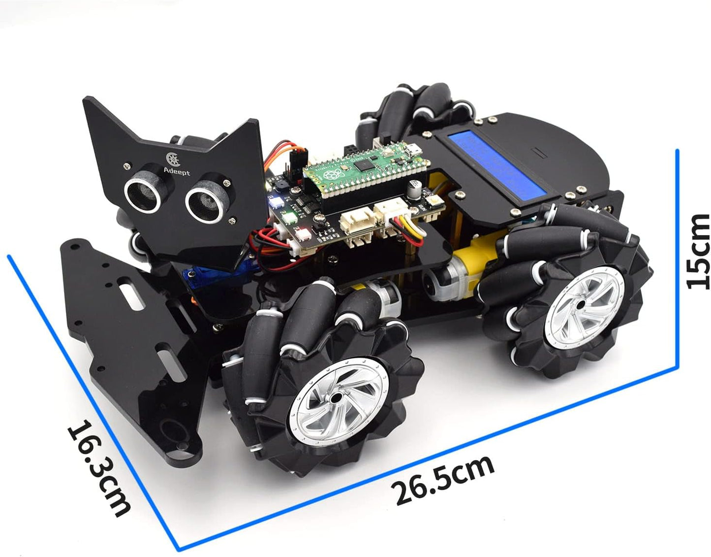 4WD Omni-Directional Mecanum Wheels Robotic Car Kit