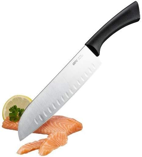 Senso Santokumesser mit Kullenschliff