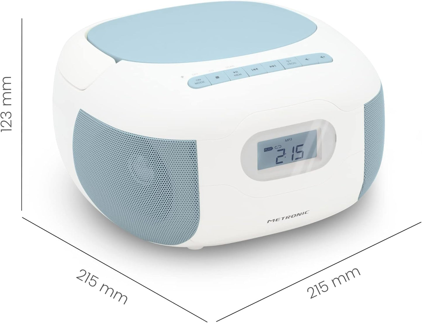 CD-Player mit Bluetooth und USB, Blau
