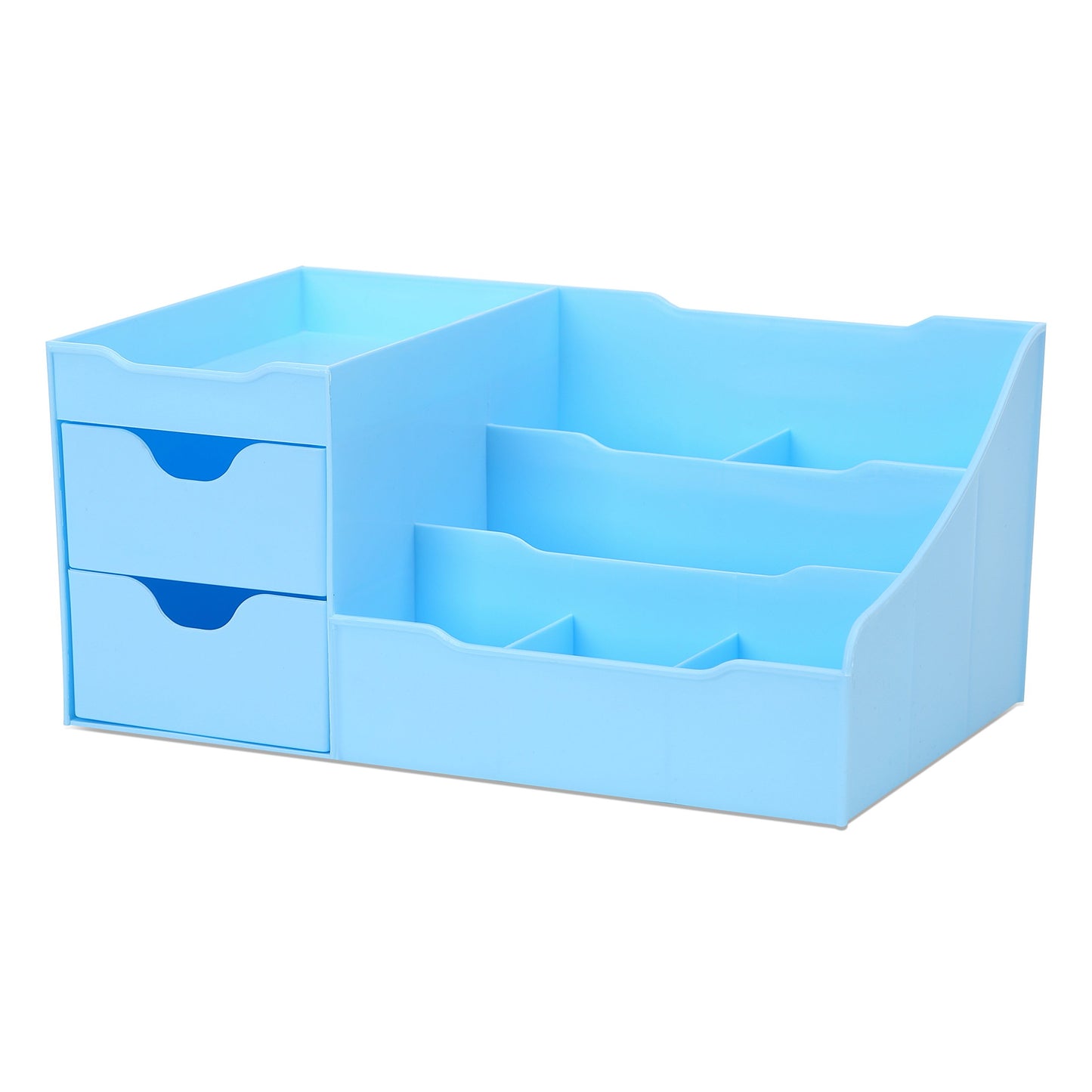 Make-up Organizer mit Schubladen, 2 Schublade Blau