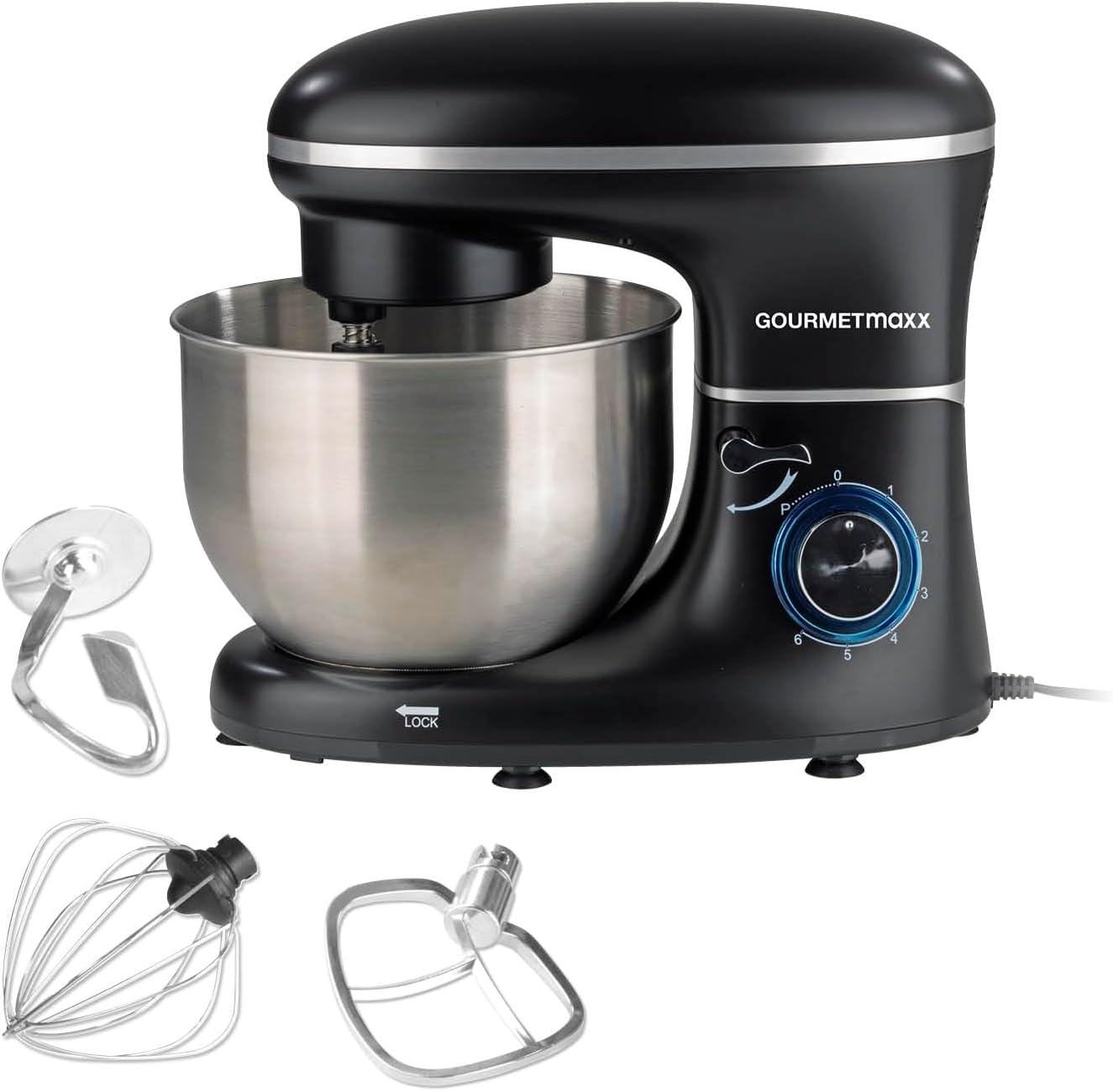 Küchenmaschine GOURMETmaxx, Mettalic Schwarz