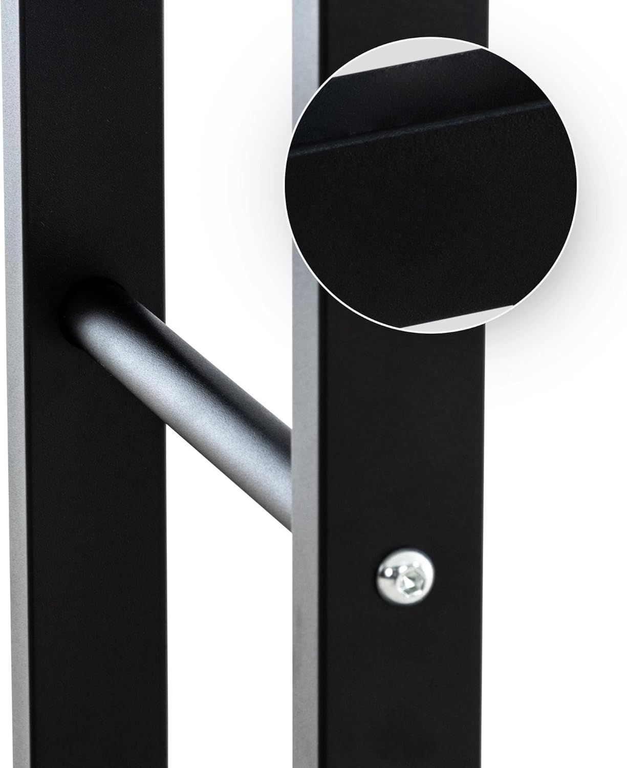 Kaminholzregal Keri V2 mit Bodenschonern, 25x80x125 cm, Schwarz