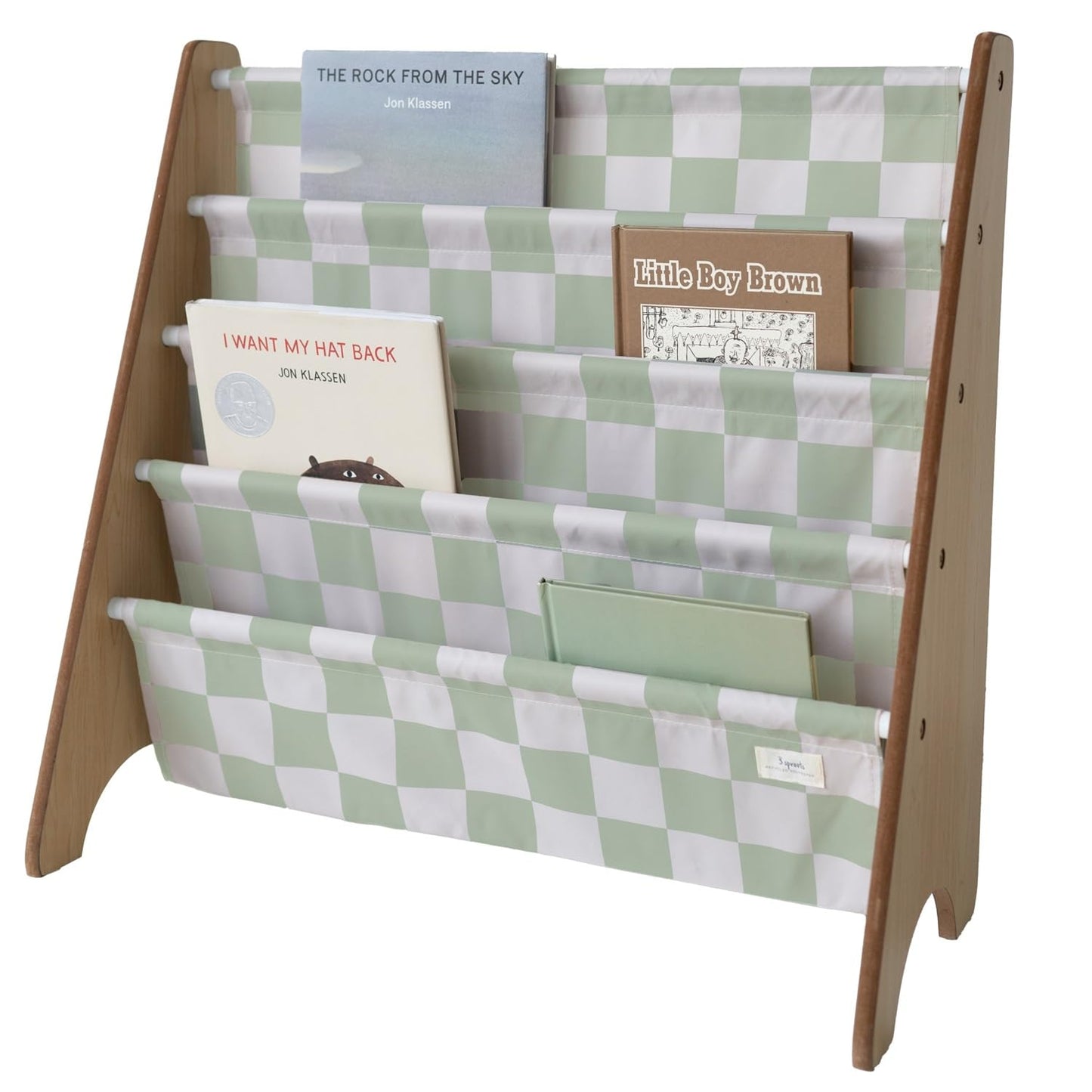 Kinder Bücherregal, Schachbrett - Grün