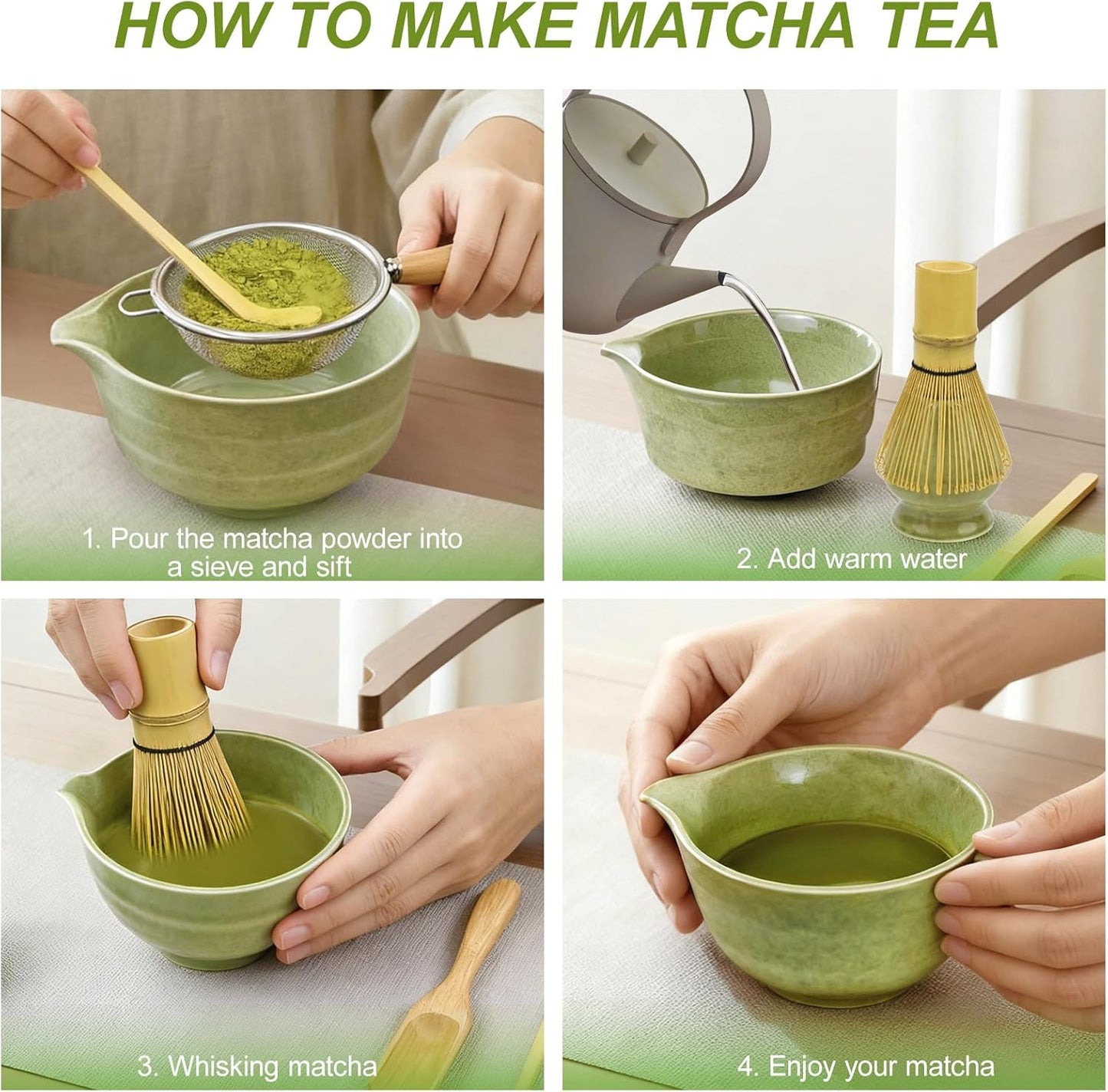 Traditionelles Matcha-Teeset (6-teilig)