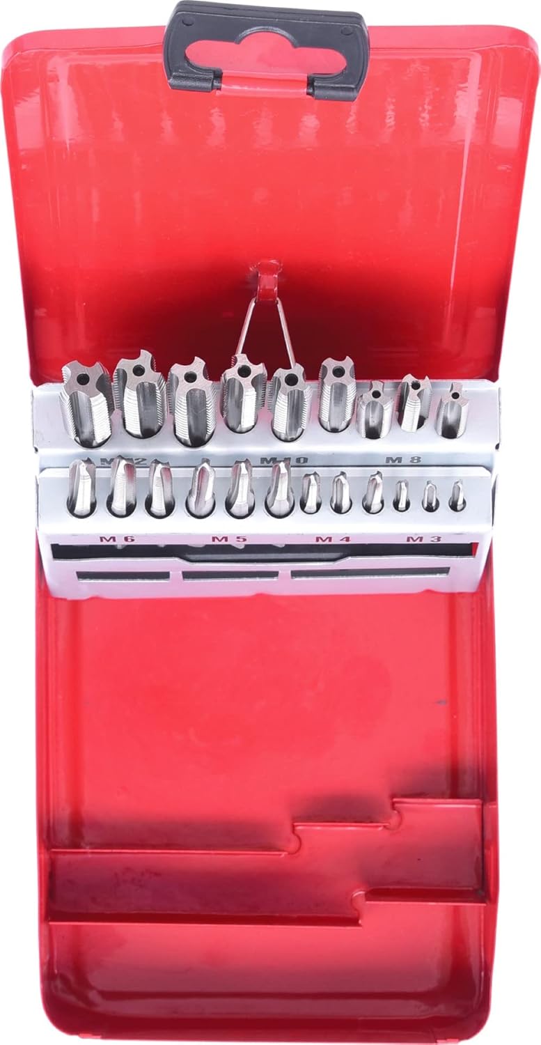 21-teiliges 336.0621 HSS Handgewindebohrer-Satz M3-M12