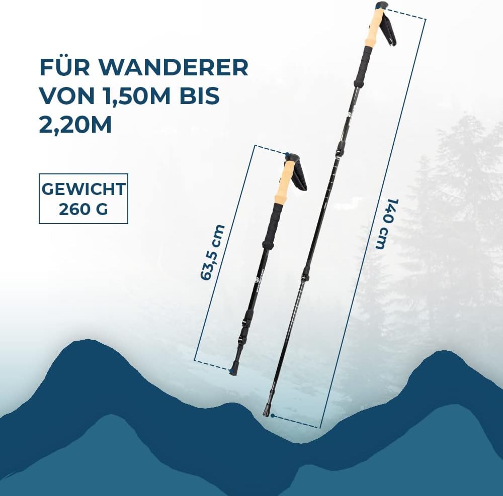 Teleskop-Wanderstöcke