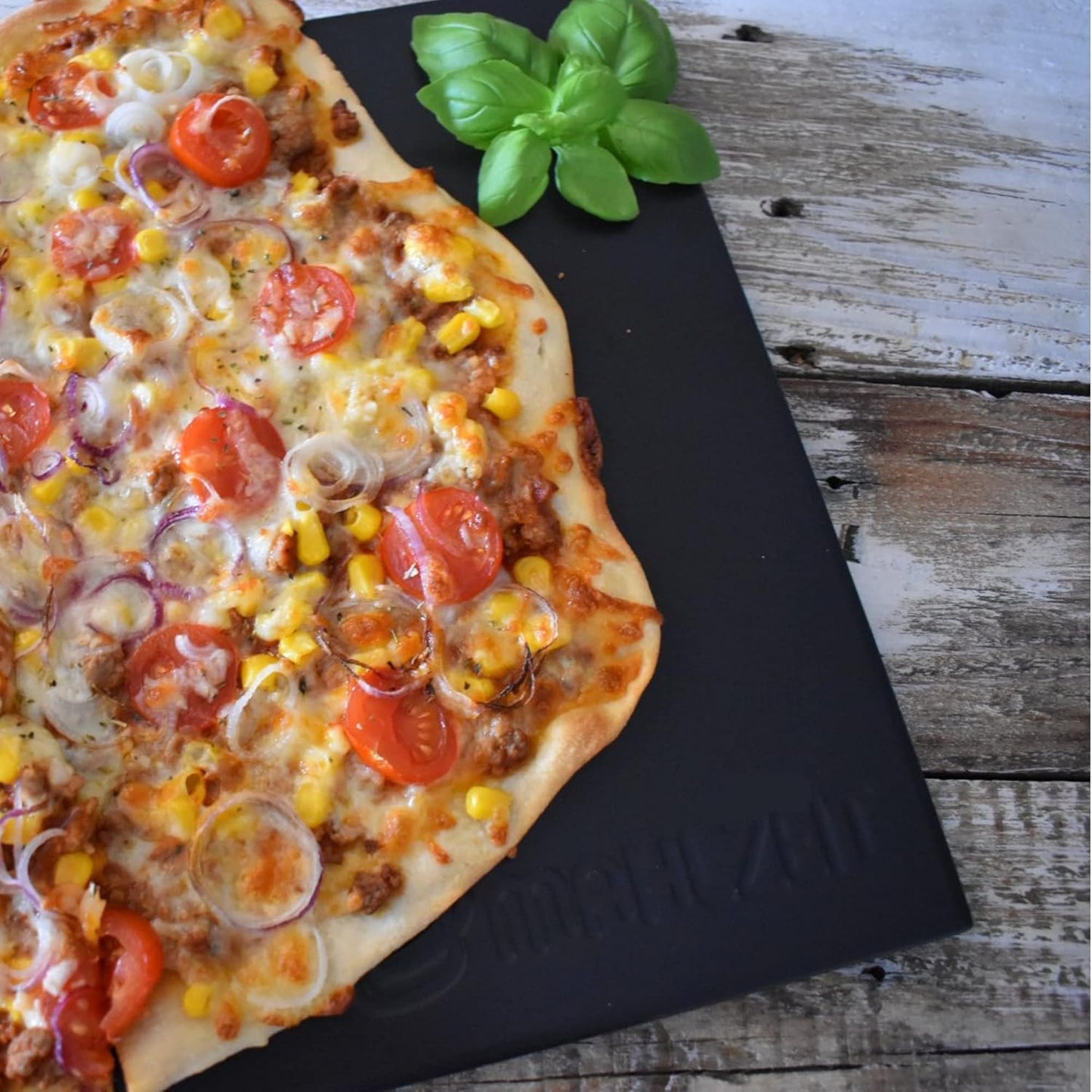 Pizzastein eckig für Grill und Backofen (38 x 30 cm)