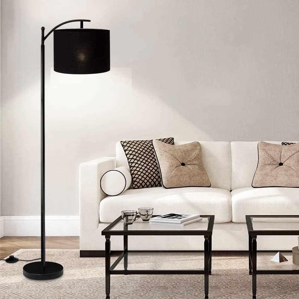 Stoff Trommel-Lampenschirm für Lampen, Schwarz