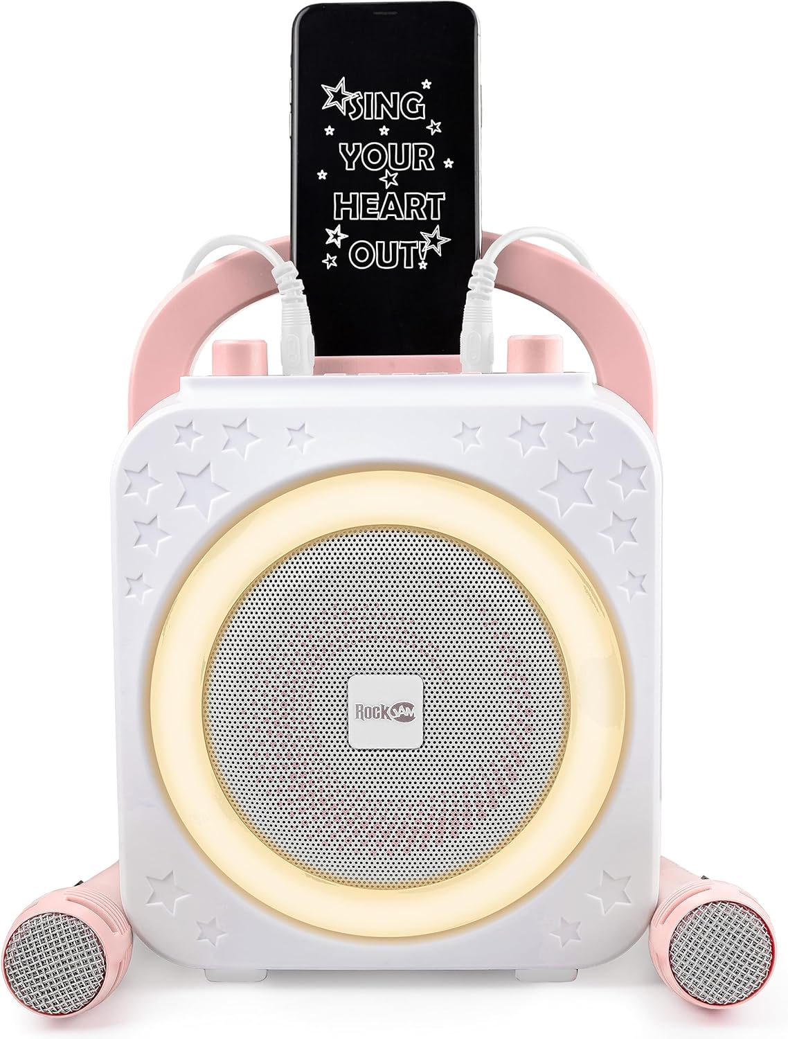 Karaoke-Maschine, Rose Gold|Ring Light & Disco Light