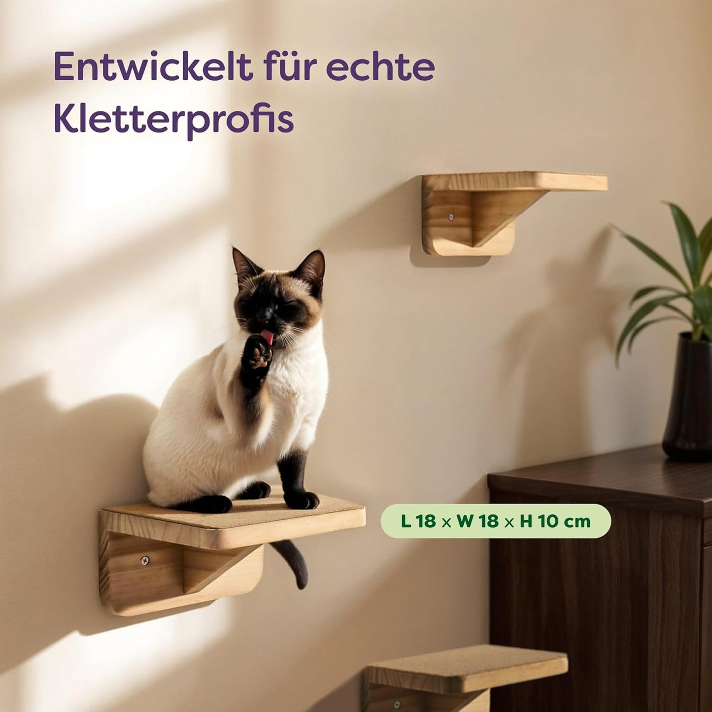 3-teiliges Katzen-Kletterwand-Set