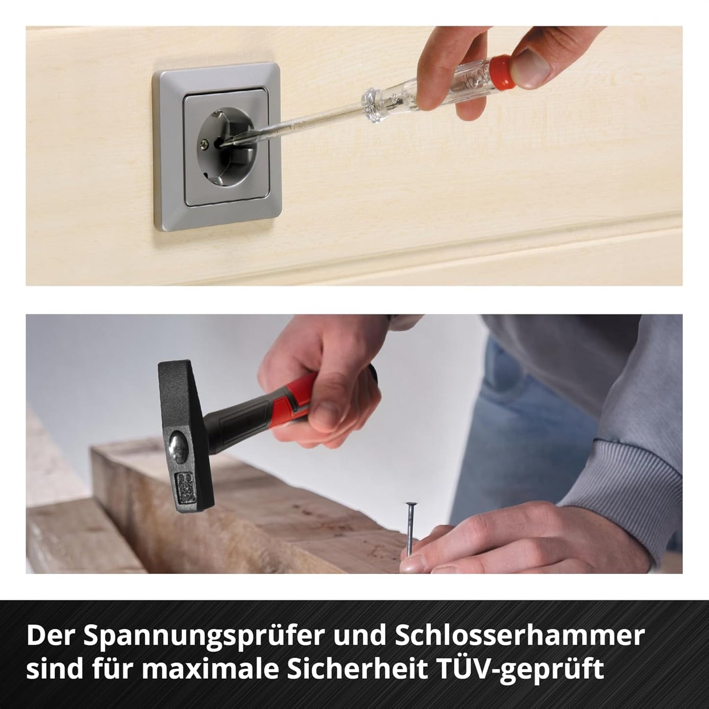 Werkzeugkoffer-Set im stapelbaren Kunststoffkoffer, Werkzeugkoffer