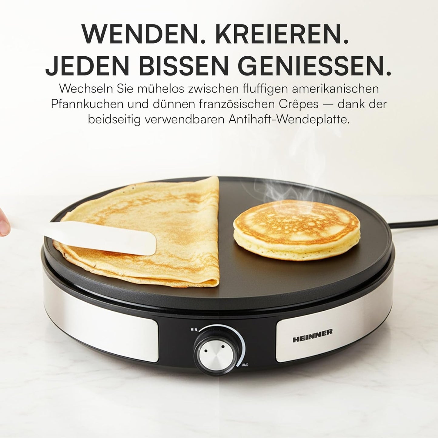 2-in-1 Crêpe-/Pfannkuchen-Maker