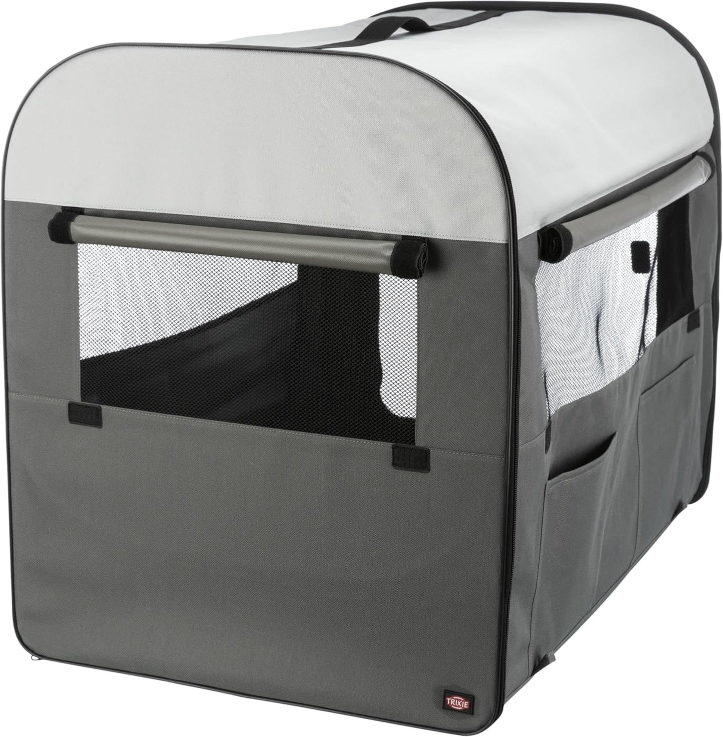 Faltbare Transporttasche Hundekennel (Mittel), Grau L 80 x B 55 x H 65 cm