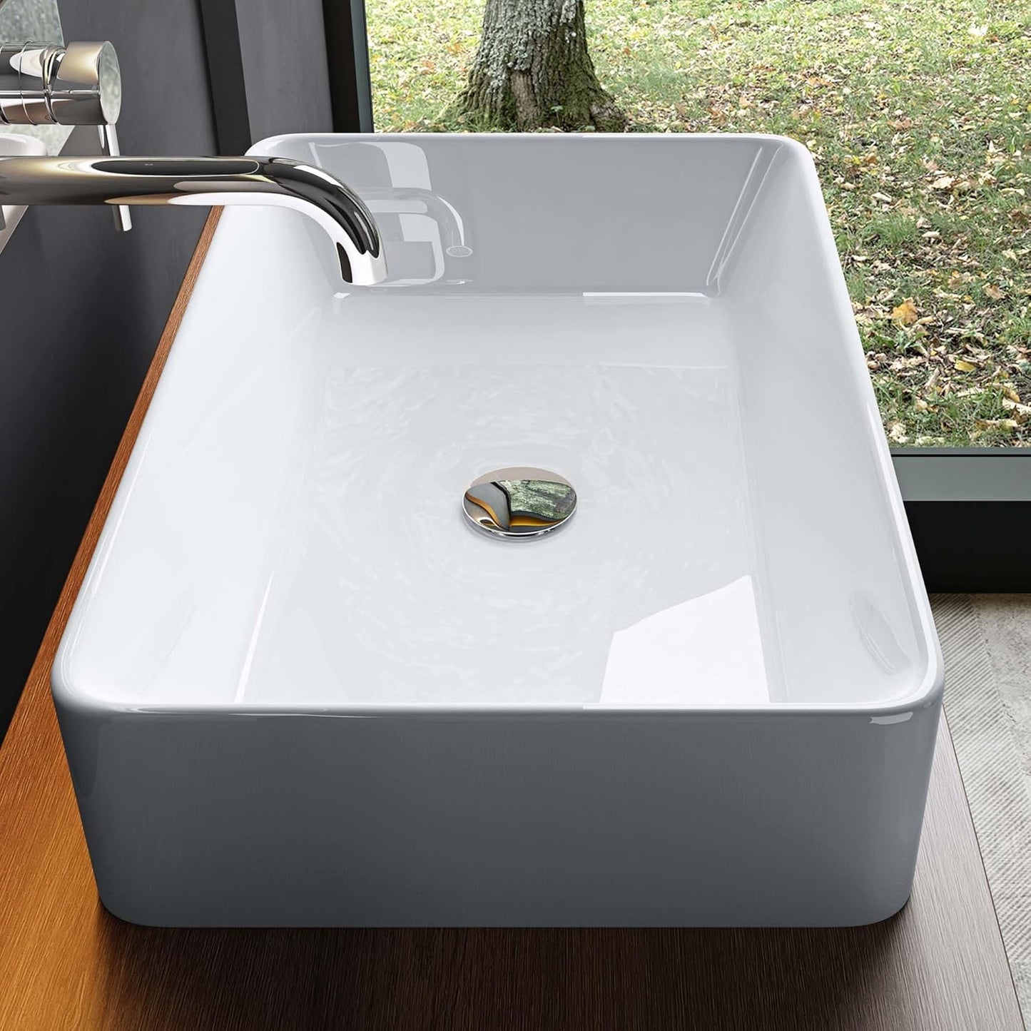 Aufsatzwaschbecken Brüssel105D, 60cm Weiss