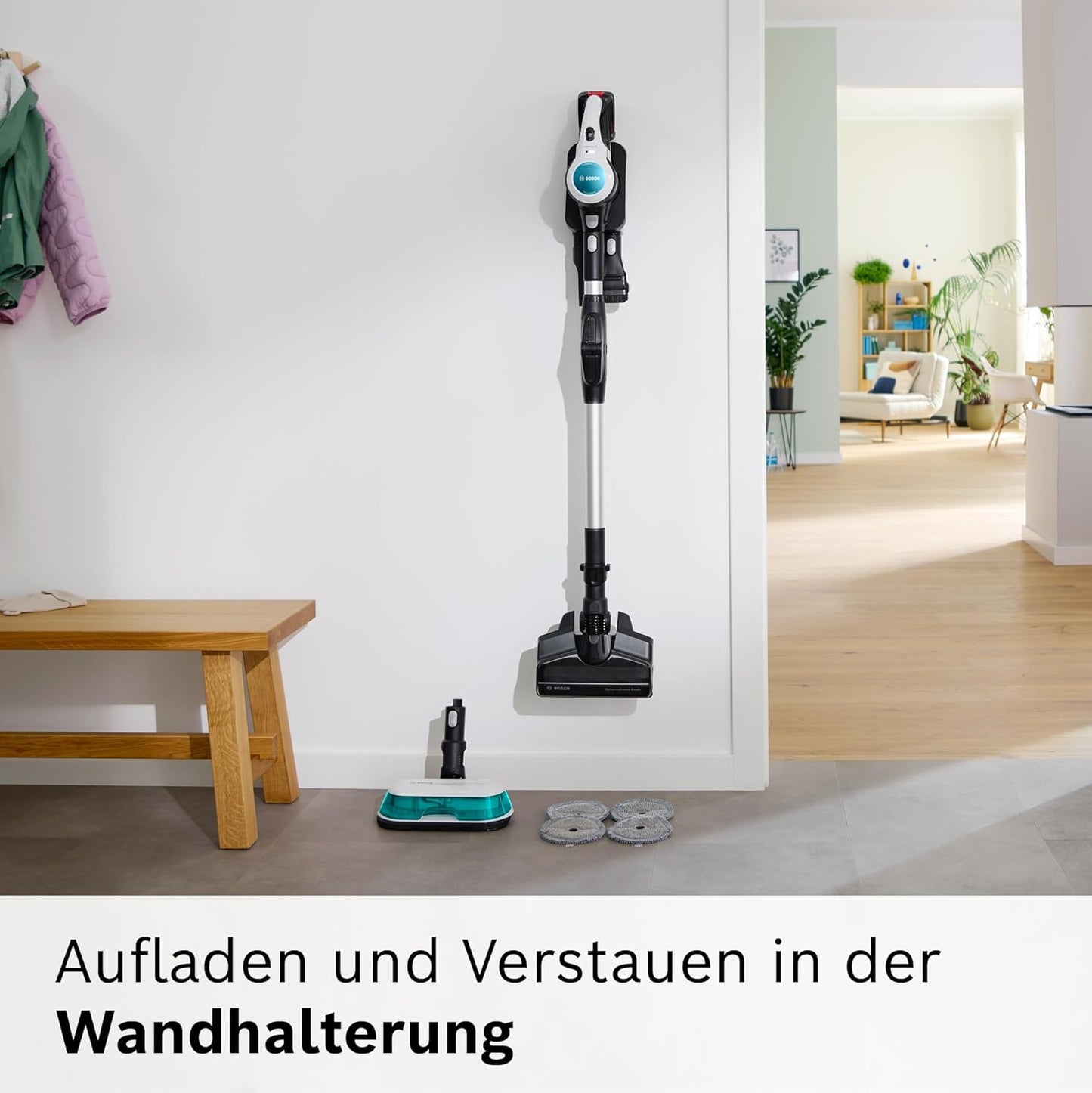 Akku-Staubsauger Unlimited 7 ProHygienic Aqua, Weiss