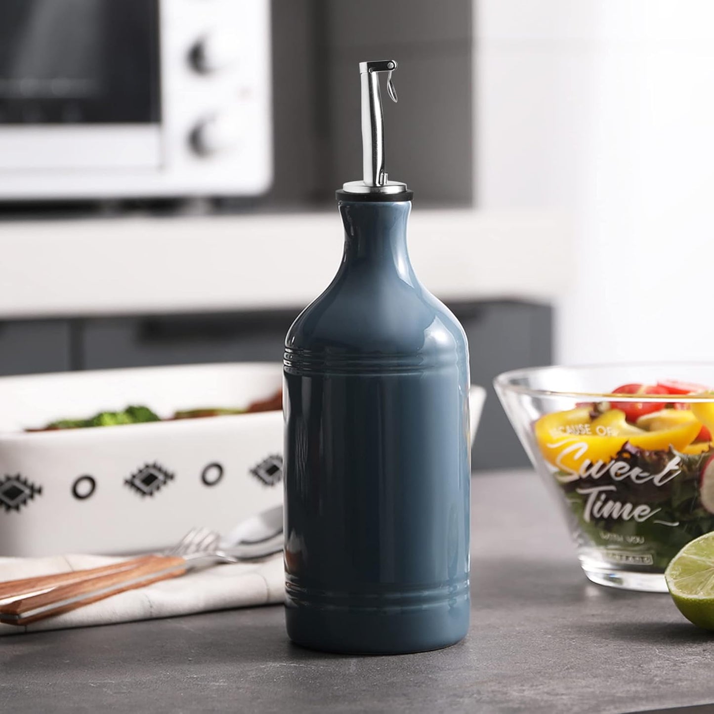 Olivenölspender, 460 ml, Nebelblau 460 ml