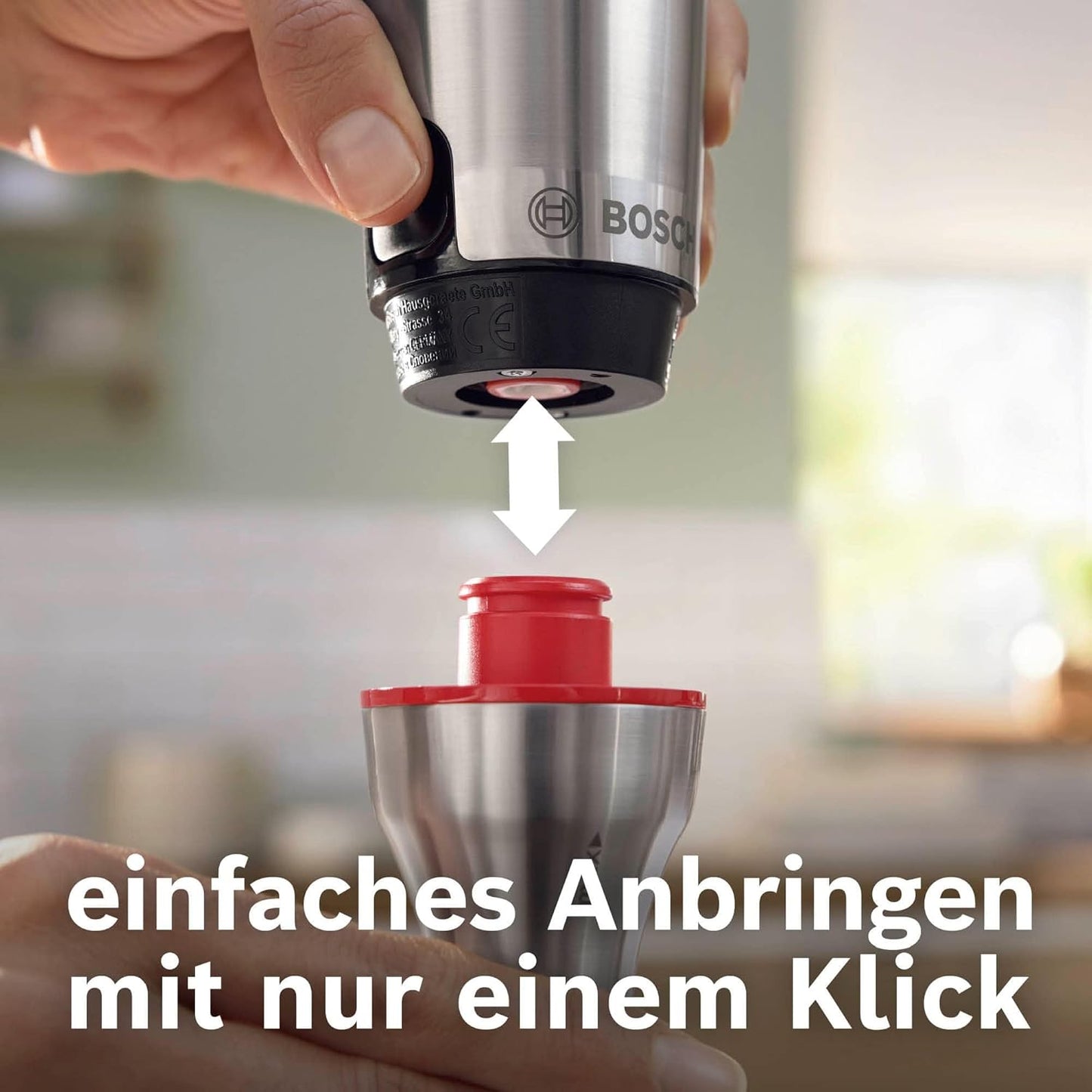 ErgoMaster Serie 6 Stabmixer, 1-in-1, 1200 Watt Edelstahl/Schwarz