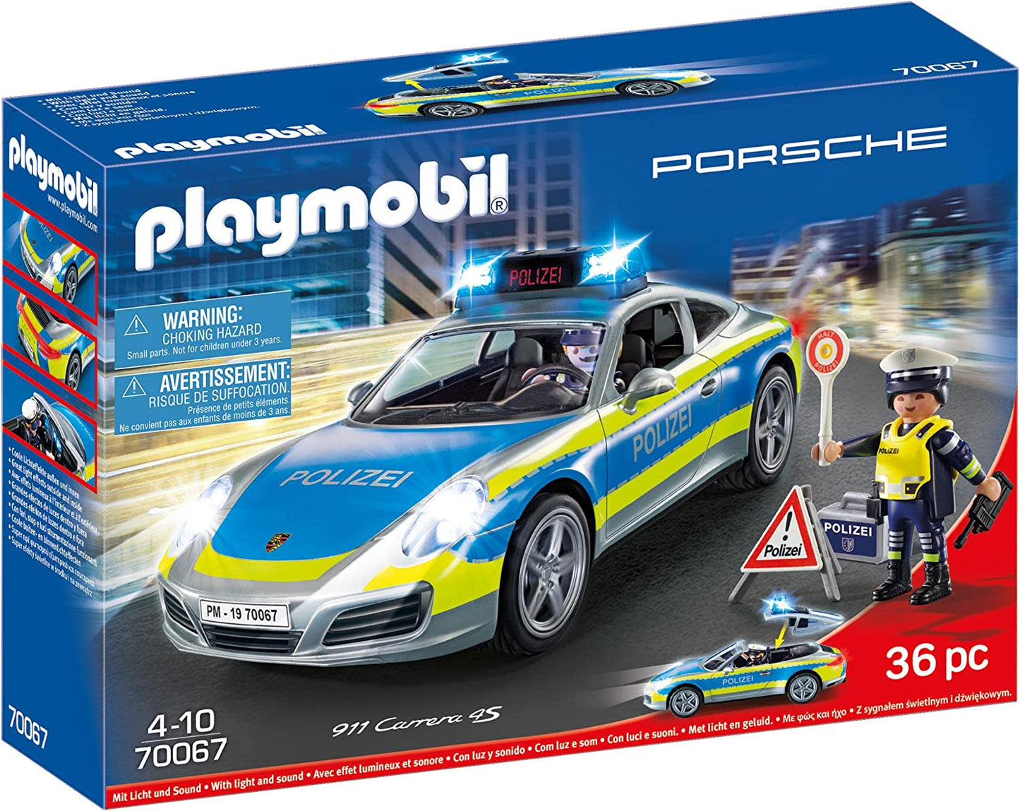 70067 City Action Porsche 911 Carrera 4S Polizei, Konstruktionsspielzeug