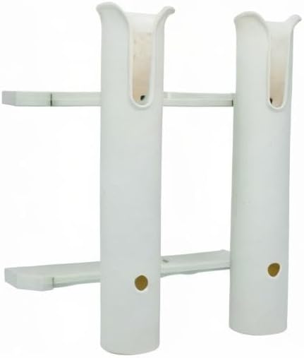 Wandmontierter Angelrutenhalter 2-polig, 2-polig, Weiss