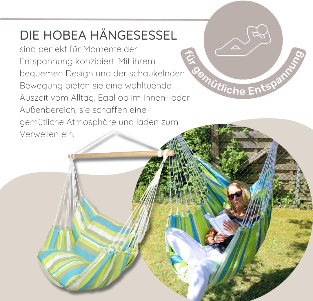 Hängesessel mit Kissen, L (bis 120kg belastbar) Bolivien