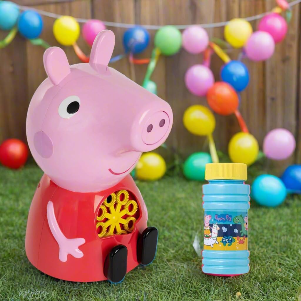 Peppa Pig Seifenblasenmaschine mit Seifenblasenlösung, Neue Maschine