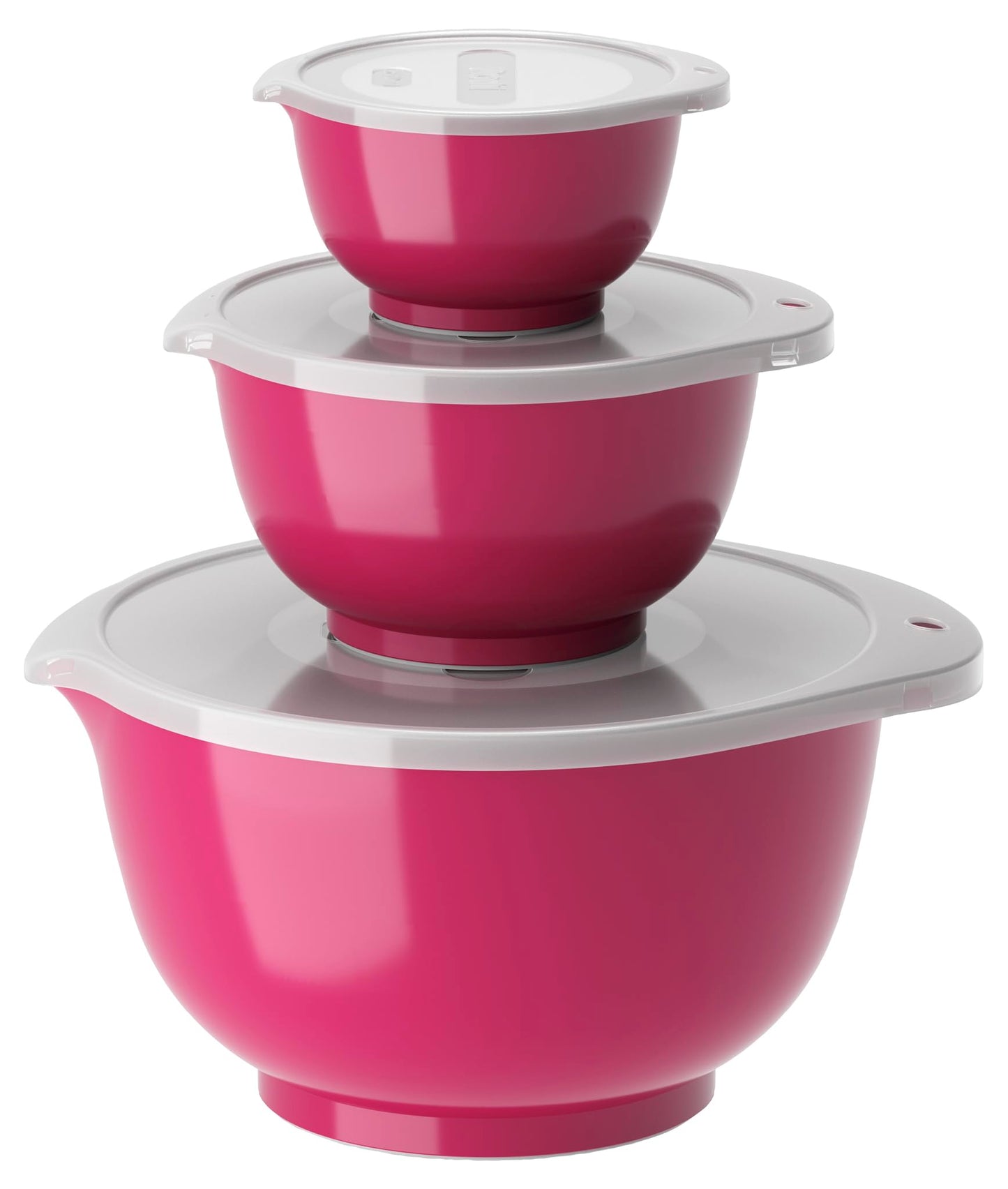Rührschüssel-Set Margrethe mit Deckeln, 22,7 x 22,7 x 15,6 Beetroot