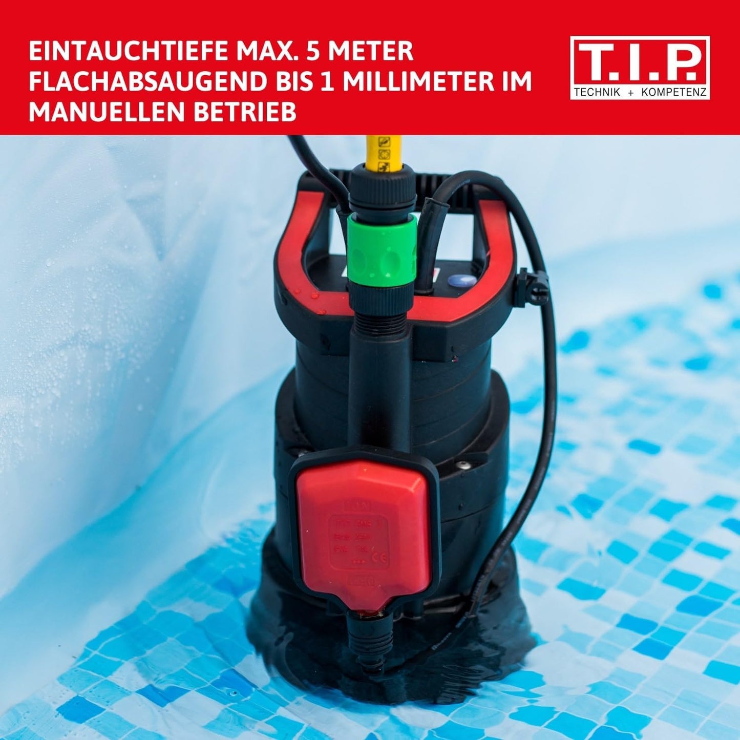 30182 Tauchdruckpumpe DrainPress 3200/24, Fördermenge 3.200 l/h Förderhöhe/Druck: 24 m / 2,4 bar Pumpe ohne Schlauch