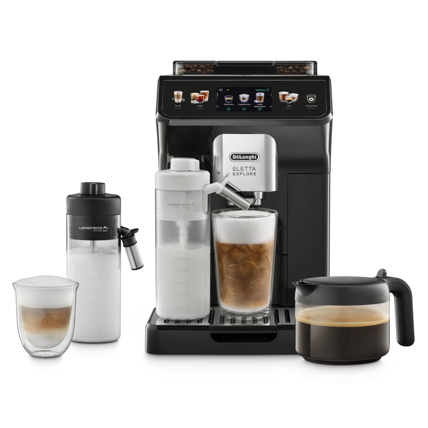 Eletta Explore ECAM452.57.G Kaffeevollautomat mit Milchsystem, Ohne Cold Brew Funktion, Single