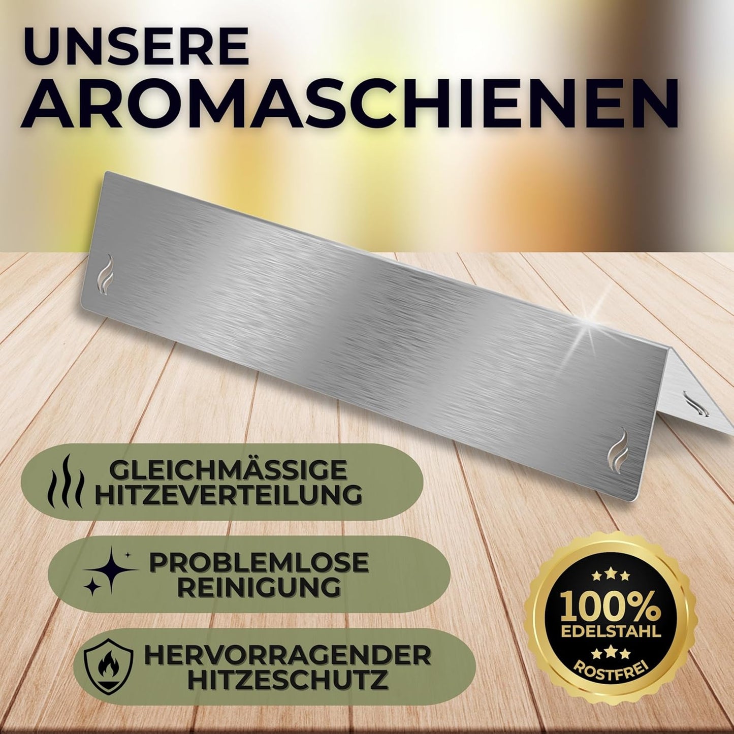 Aromaschienen-Set, 5er Set Edelstahl