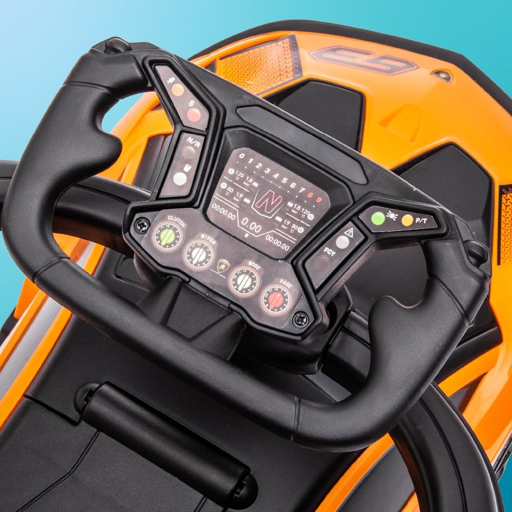 Rutschauto mit Schiebestange Lamborghini Essenza SCV12, Orange