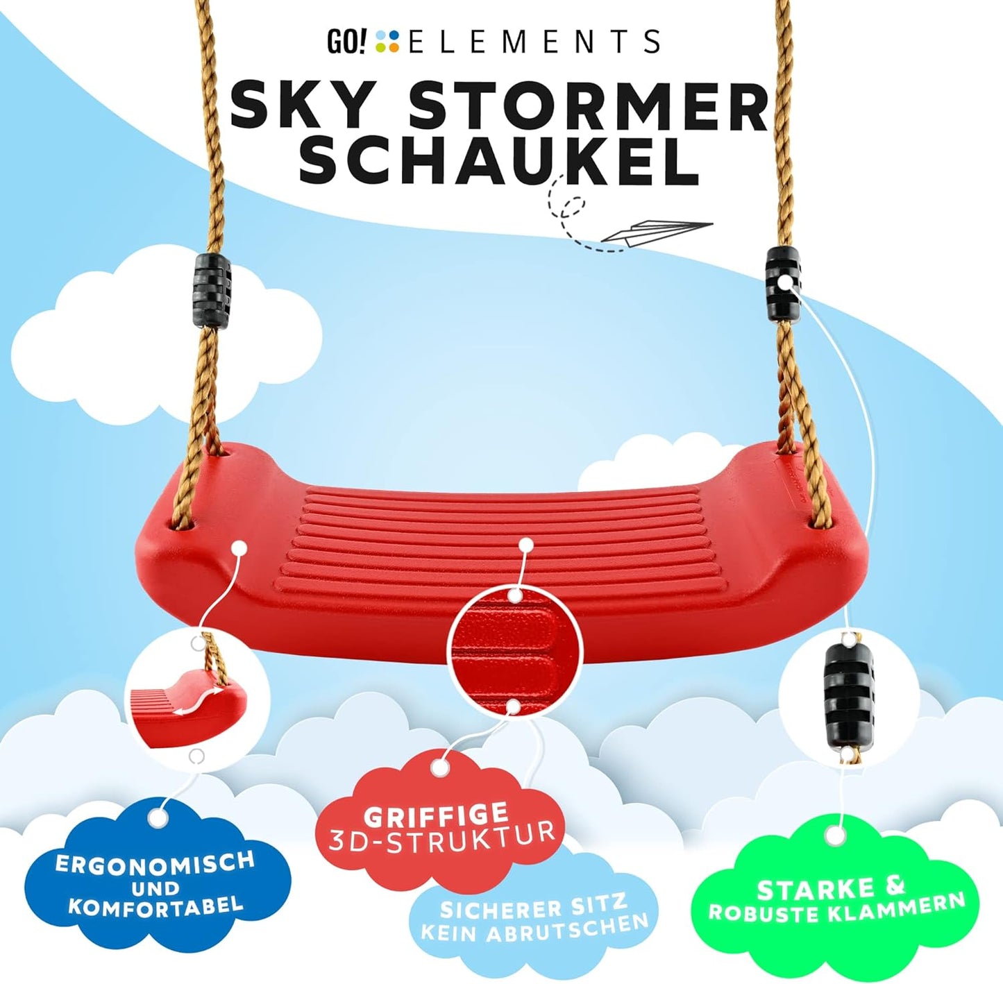 Kinderschaukel, Rot