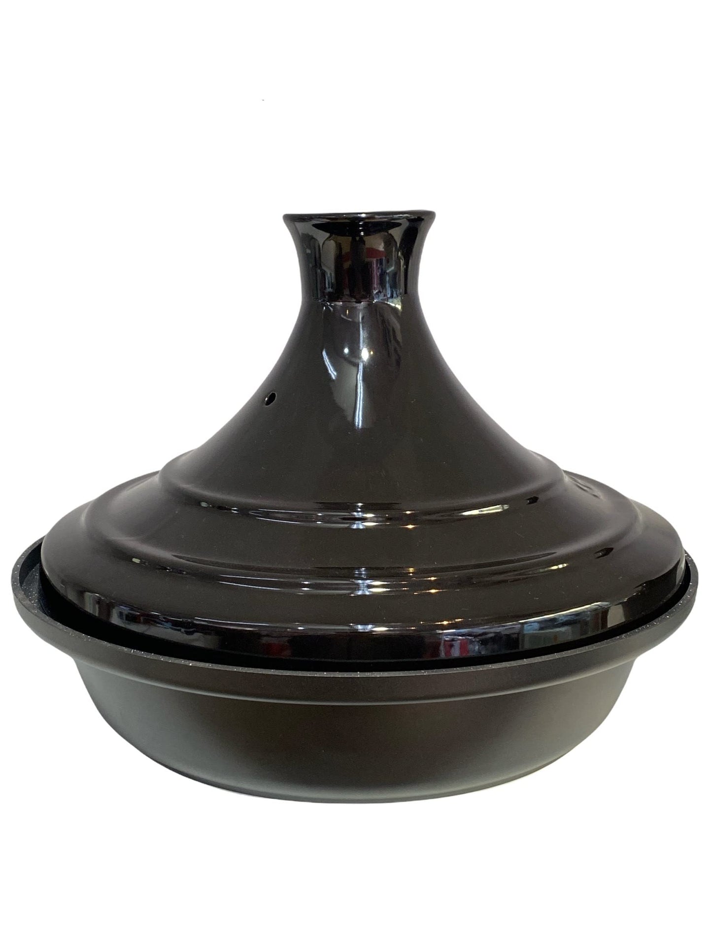 Tajine Schmortopf mit Keramikdeckel, Antihaftbeschichtung, 30cm Schwarz