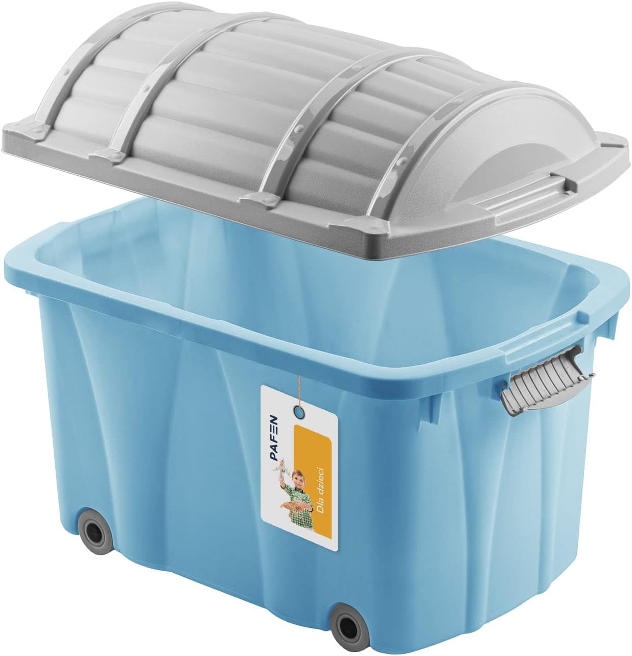 Spielzeugkiste mit Rollen, Blau Piratbox 49l